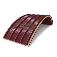 Арочные сэндвич-панели из минеральной ваты, ширина 1200 мм, толщина 40 мм, RAL3005