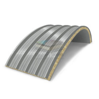 Арочные сэндвич-панели из минеральной ваты, ширина 1000 мм, толщина 20 мм, RAL9006 Арочные сэндвич-панели из минеральной ваты, ширина 1000 мм, толщина 20 мм, RAL9006