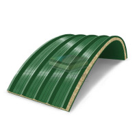 Арочные сэндвич-панели из минеральной ваты, ширина 1200 мм, толщина 20 мм, RAL6002