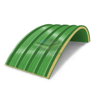 Арочные сэндвич-панели из пенополиизоцианурата, ширина 1200 мм, толщина 10 мм, RAL6018