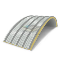 Арочные сэндвич панели из пенополиуретана, ширина 1200 мм, толщина 10 мм, RAL7035