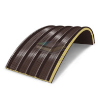 Арочные сэндвич панели из пенополиуретана, ширина 1200 мм, толщина 10 мм, RAL8017