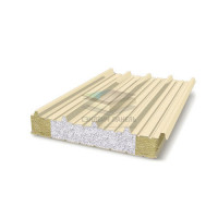 Кровельные сэндвич-панели комбинированные (мин. вата и ППС), ширина 1000 мм, толщина 80 мм, RAL1015 Кровельные сэндвич-панели комбинированные (мин. вата и ППС), ширина 1000 мм, толщина 80 мм, RAL1015