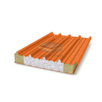 Кровельные сэндвич-панели комбинированные (мин. вата и ППС), ширина 1000 мм, толщина 175 мм, RAL2004