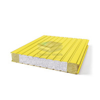 Стеновые сэндвич панели комбинированные (мин. вата и ППС), ширина 1200 мм, толщина 60 мм, RAL1018 Стеновые сэндвич панели комбинированные (мин. вата и ППС), ширина 1200 мм, толщина 60 мм, RAL1018