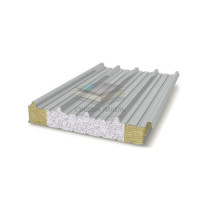 Кровельные сэндвич-панели комбинированные (мин. вата и ППС), ширина 1200 мм, толщина 50 мм, RAL9006