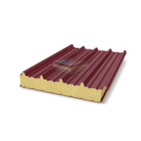 Кровельные сэндвич-панели пенополиуретан, ширина 1200 мм, толщина 40 мм, RAL3005