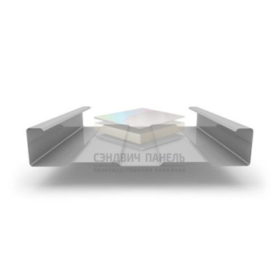 Сэндвич-профиль начальный акустический СПНА-100х1100, 0,5 мм, оцинкованный