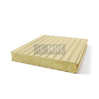 Стеновые сэндвич панели минеральная вата, ширина 1000 мм, толщина 30 мм, RAL1014