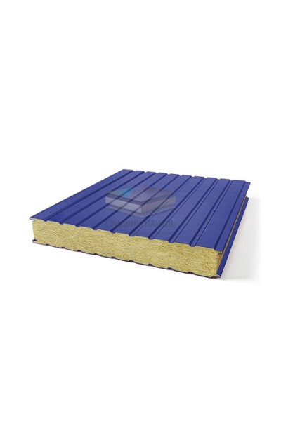 Стеновые сэндвич панели минеральная вата, ширина 1200 мм, толщина 200 мм, RAL5002