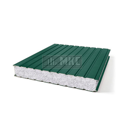 Сэндвич-панель для холодильных камер пенополистирол, ширина 1200 мм, толщина 20 мм, RAL6005