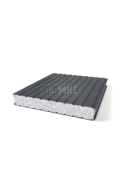 Сэндвич-панель для холодильных камер пенополистирол, ширина 1200 мм, толщина 10 мм, RAL7024