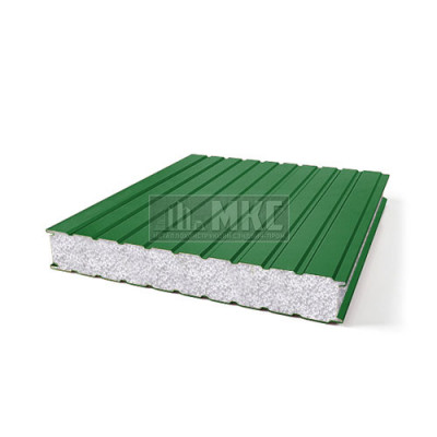 Сэндвич-панель для холодильных камер пенополистирол, ширина 1200 мм, толщина 30 мм, RAL6002