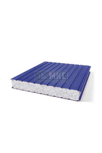 Сэндвич-панель для холодильных камер пенополистирол, ширина 1200 мм, толщина 50 мм, RAL5002