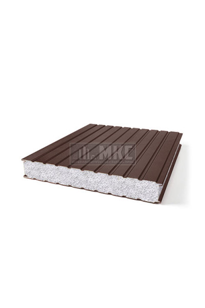 Сэндвич-панель для холодильных камер пенополистирол, ширина 1200 мм, толщина 10 мм, RAL8017