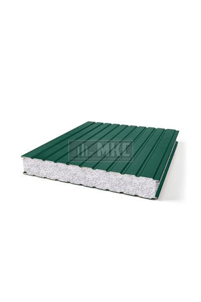 Сэндвич-панель для холодильных камер пенополистирол, ширина 1200 мм, толщина 40 мм, RAL6005