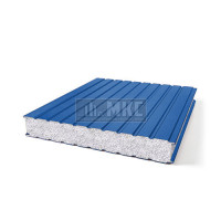 Сэндвич-панель для холодильных камер пенополистирол, ширина 1000 мм, толщина 40 мм, RAL5005