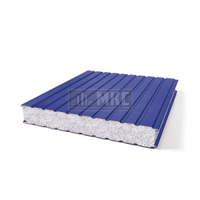 Сэндвич-панель для холодильных камер пенополистирол, ширина 1200 мм, толщина 20 мм, RAL5002