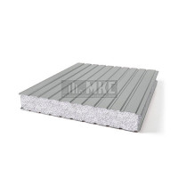 Стеновые сэндвич панели пенополистирол, ширина 1000 мм, толщина 30 мм, RAL9006