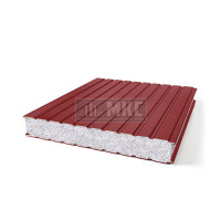 Стеновые сэндвич панели пенополистирол, ширина 1000 мм, толщина 40 мм, RAL3011 Стеновые сэндвич панели пенополистирол, ширина 1000 мм, толщина 40 мм, RAL3011