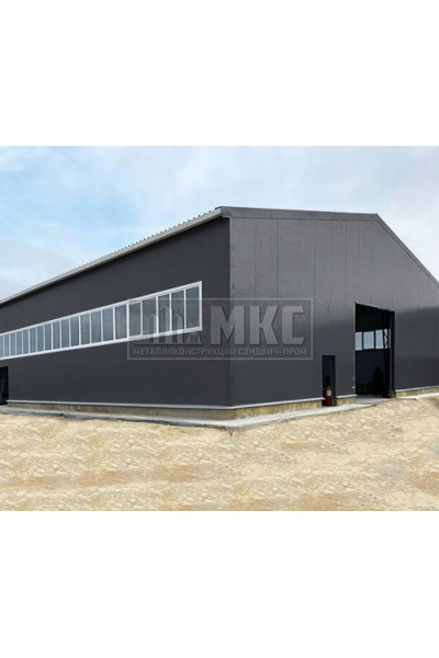 Угловые сэндвич-панели горизонтальные из пенополистирола, ширина 1200 мм, толщина 40 мм, RAL7024