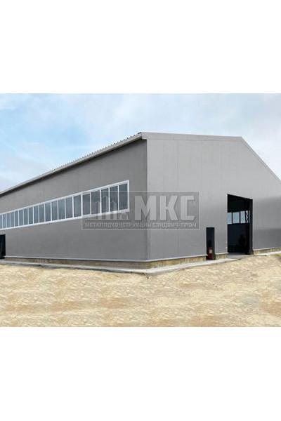 Угловые сэндвич-панели горизонтальные из пенополистирола, ширина 1200 мм, толщина 30 мм, RAL7004