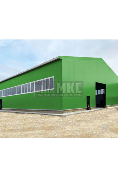 Угловые сэндвич-панели горизонтальные из пенополистирола, ширина 1000 мм, толщина 20 мм, RAL6018