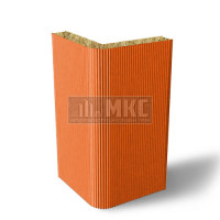 Угловые сэндвич-панели вертикальные из минеральной ваты, ширина 1200 мм, толщина 10 мм, RAL2004