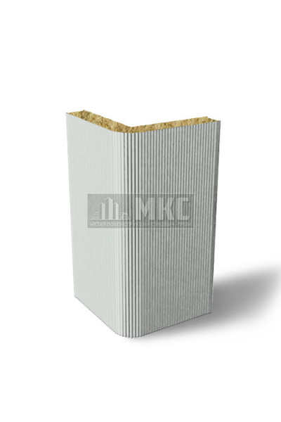 Угловые сэндвич-панели вертикальные из минеральной ваты, ширина 1200 мм, толщина 20 мм, RAL7035