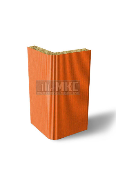 Угловые сэндвич-панели вертикальные из минеральной ваты, ширина 1000 мм, толщина 10 мм, RAL2004