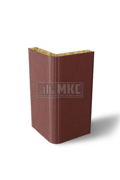 Угловые сэндвич-панели вертикальные из минеральной ваты, ширина 1000 мм, толщина 10 мм, RAL3009