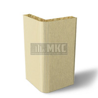 Угловые сэндвич-панели вертикальные из минеральной ваты, ширина 1200 мм, толщина 40 мм, RAL1014