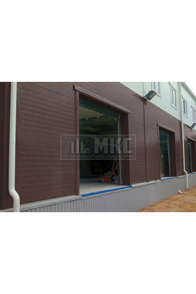 Угловые сэндвич-панели вертикальные из минеральной ваты, ширина 1000 мм, толщина 10 мм, RAL8017