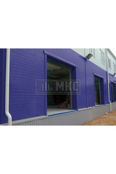 Угловые сэндвич-панели вертикальные из минеральной ваты, ширина 1200 мм, толщина 10 мм, RAL5002