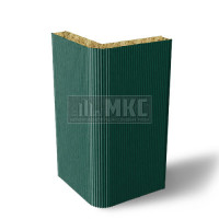 Угловые сэндвич-панели вертикальные из минеральной ваты, ширина 1000 мм, толщина 40 мм, RAL6005