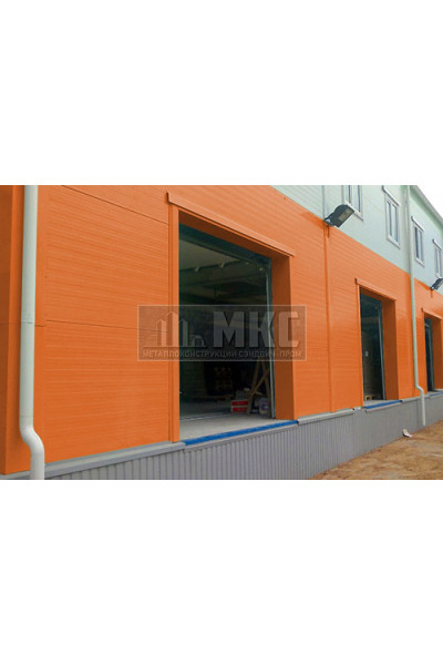 Угловые сэндвич-панели вертикальные из минеральной ваты, ширина 1000 мм, толщина 40 мм, RAL2004