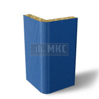 Угловые сэндвич-панели вертикальные из минеральной ваты, ширина 1000 мм, толщина 10 мм, RAL5005