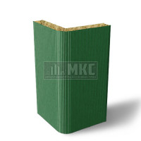 Угловые сэндвич-панели вертикальные из минеральной ваты, ширина 1000 мм, толщина 10 мм, RAL6002