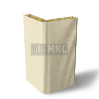 Угловые сэндвич-панели вертикальные из минеральной ваты, ширина 1200 мм, толщина 10 мм, RAL1015