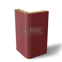 Угловые сэндвич-панели вертикальные из минеральной ваты, ширина 1200 мм, толщина 40 мм, RAL3011