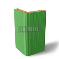 Угловые сэндвич-панели вертикальные из минеральной ваты, ширина 1200 мм, толщина 10 мм, RAL6018