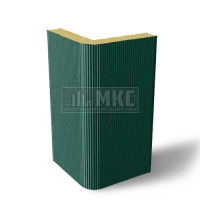 Угловые сэндвич-панели вертикальные из пенополиизоцианурата, ширина 1000 мм, толщина 10 мм, RAL6005