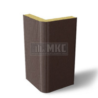 Угловые сэндвич-панели вертикальные из пенополиизоцианурата, ширина 1000 мм, толщина 40 мм, RAL8017