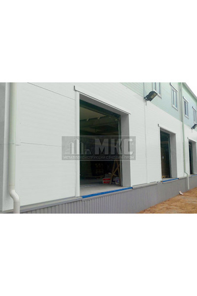 Угловые сэндвич-панели вертикальные из пенополиизоцианурата, ширина 1000 мм, толщина 20 мм, RAL7035 Угловые сэндвич-панели вертикальные из пенополиизоцианурата, ширина 1000 мм, толщина 20 мм, RAL7035