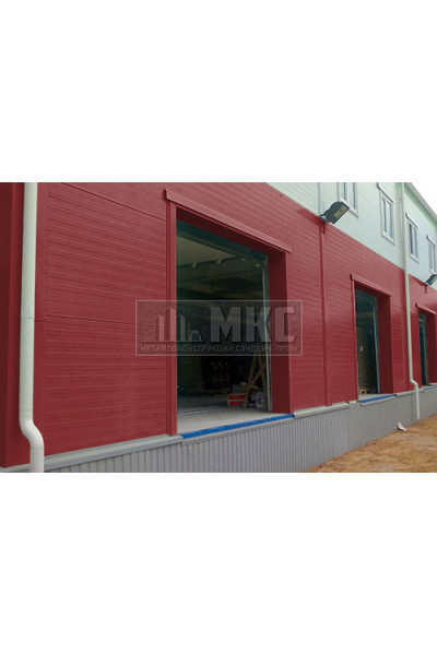 Угловые сэндвич-панели вертикальные из пенополиизоцианурата, ширина 1200 мм, толщина 10 мм, RAL3011 Угловые сэндвич-панели вертикальные из пенополиизоцианурата, ширина 1200 мм, толщина 10 мм, RAL3011