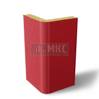 Угловые сэндвич-панели вертикальные из пенополиизоцианурата, ширина 1000 мм, толщина 10 мм, RAL3020