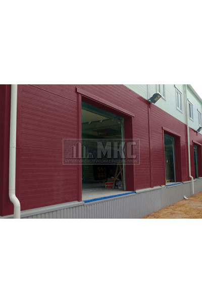 Угловые сэндвич-панели вертикальные из пенополистирола, ширина 1200 мм, толщина 20 мм, RAL3005