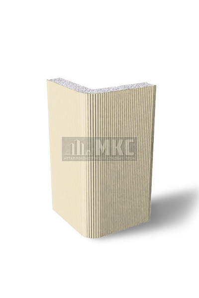 Угловые сэндвич-панели вертикальные из пенополистирола, ширина 1200 мм, толщина 10 мм, RAL1015