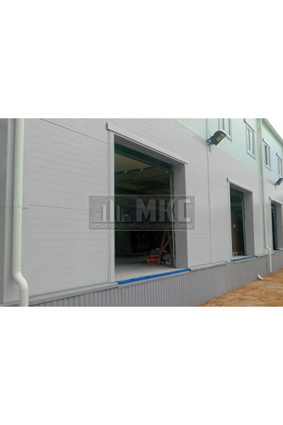 Угловые сэндвич-панели вертикальные из пенополистирола, ширина 1200 мм, толщина 40 мм, RAL9006