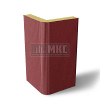 Угловые сэндвич-панели вертикальные из пенополиуретана, ширина 1000 мм, толщина 50 мм, RAL3011 Угловые сэндвич-панели вертикальные из пенополиуретана, ширина 1000 мм, толщина 50 мм, RAL3011